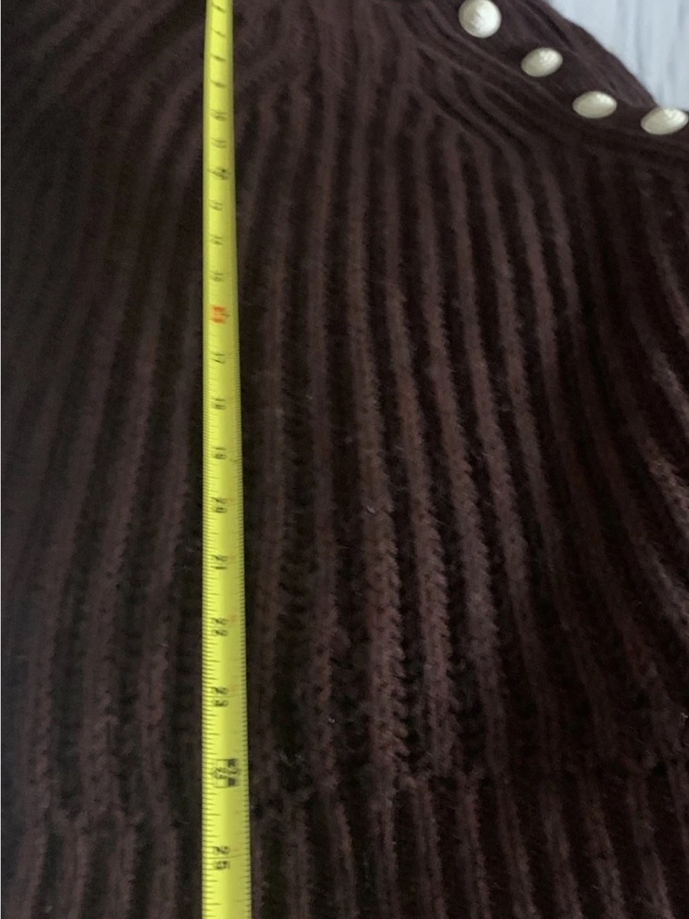 Zadig & Voltaire Maroon Ribbed Crewneck Sweater with Side Buttons - Picture 6 of 7